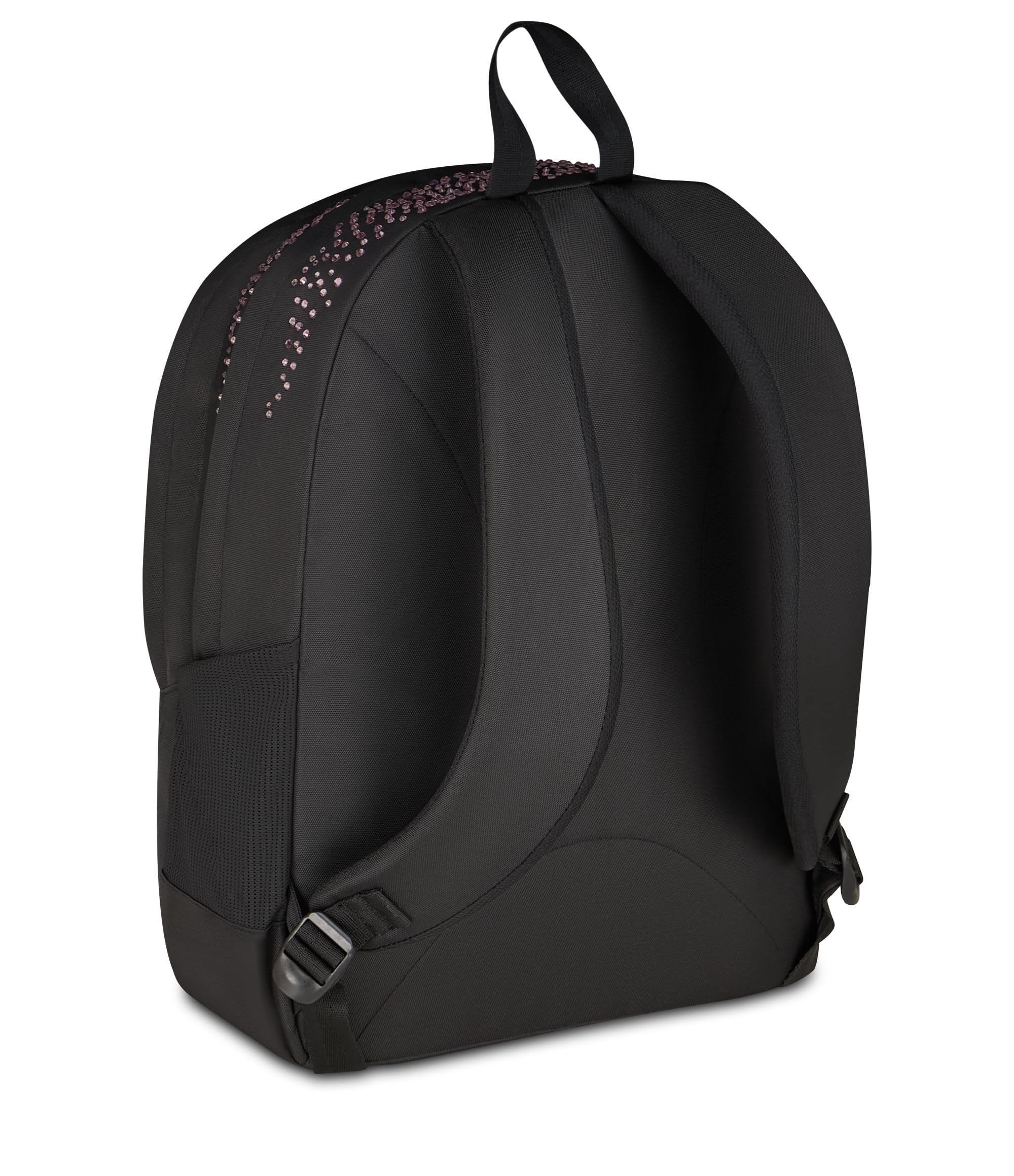 Seven Zaino Scuola Tech GlitzyCute, Nero e Viola, Porta Notebook, 29 Litri, Schienale Ergonomico, Spallacci Imbottiti, Bambina e Ragazza