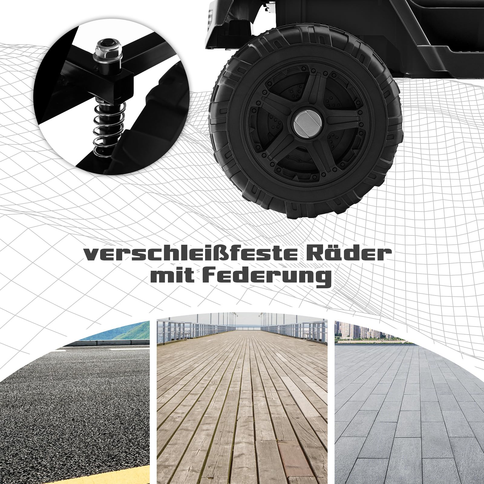 COSTWAY Elektroauto für Kinder, Kinderauto Elektrisch 12V mit Fernbedienung & Musik & USB & Scheinwerfer, Kinderfahrzeug 2,5-4,5 km/h, Elektro Auto für Jungen und Mädchen ab 3 Jahren (Schwarz)