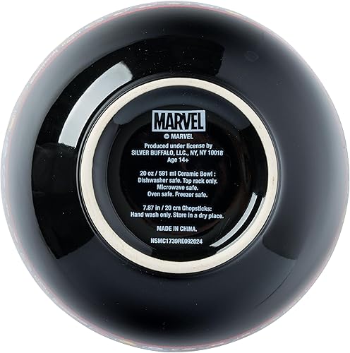 Miniatura 242 de Silver Buffalo - Cuenco con palillos para arroz, fideos o ramen, de cerámica, modelo Hogwarts Railways con escudo, de Harry Potter, apto