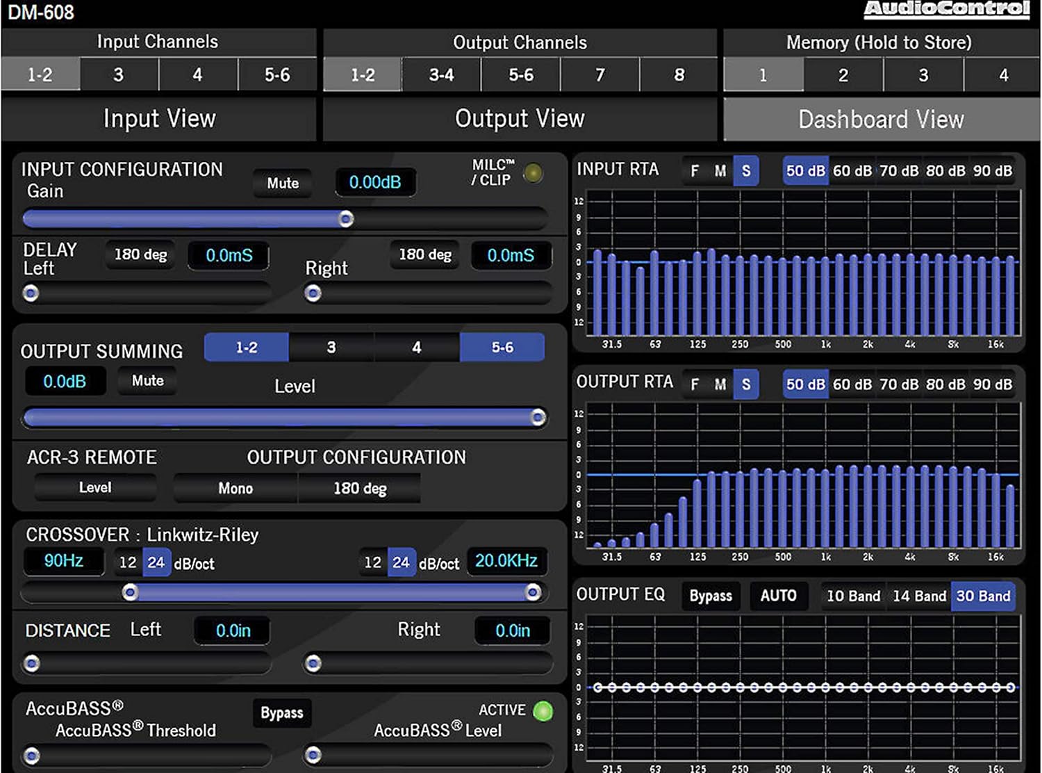 Get Special Price AudioControl DM-608 6 by 8 Channel Matrix Digital Signal Processor