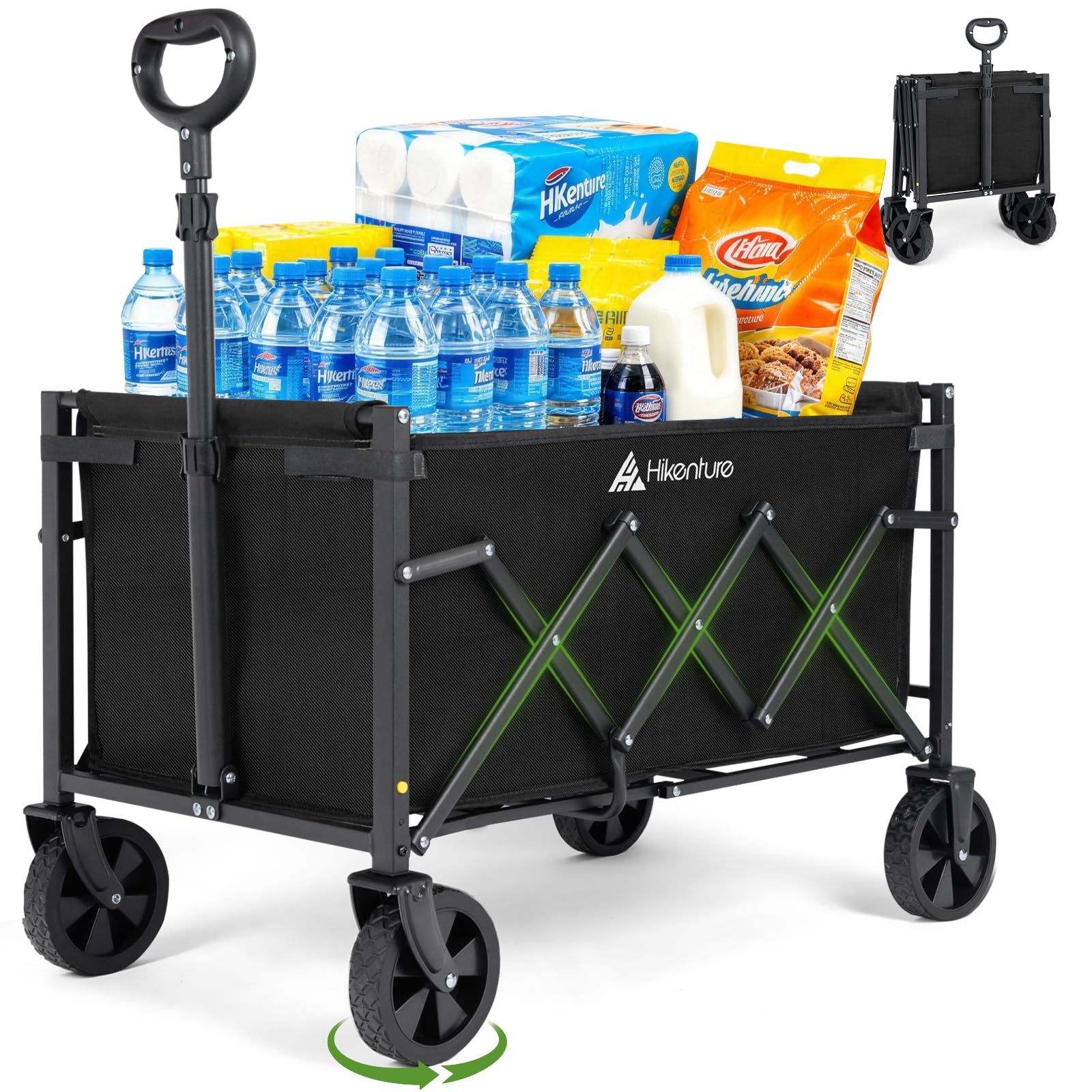Hikenture Collapsible Wagon Cart with Wheels