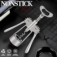 Vista 5 de Alpine Cuisine Sacacorchos de aleación de zinc resistente de 7 pulgadas con mango ergonómico antideslizante, sacacorchos para botellas de vino