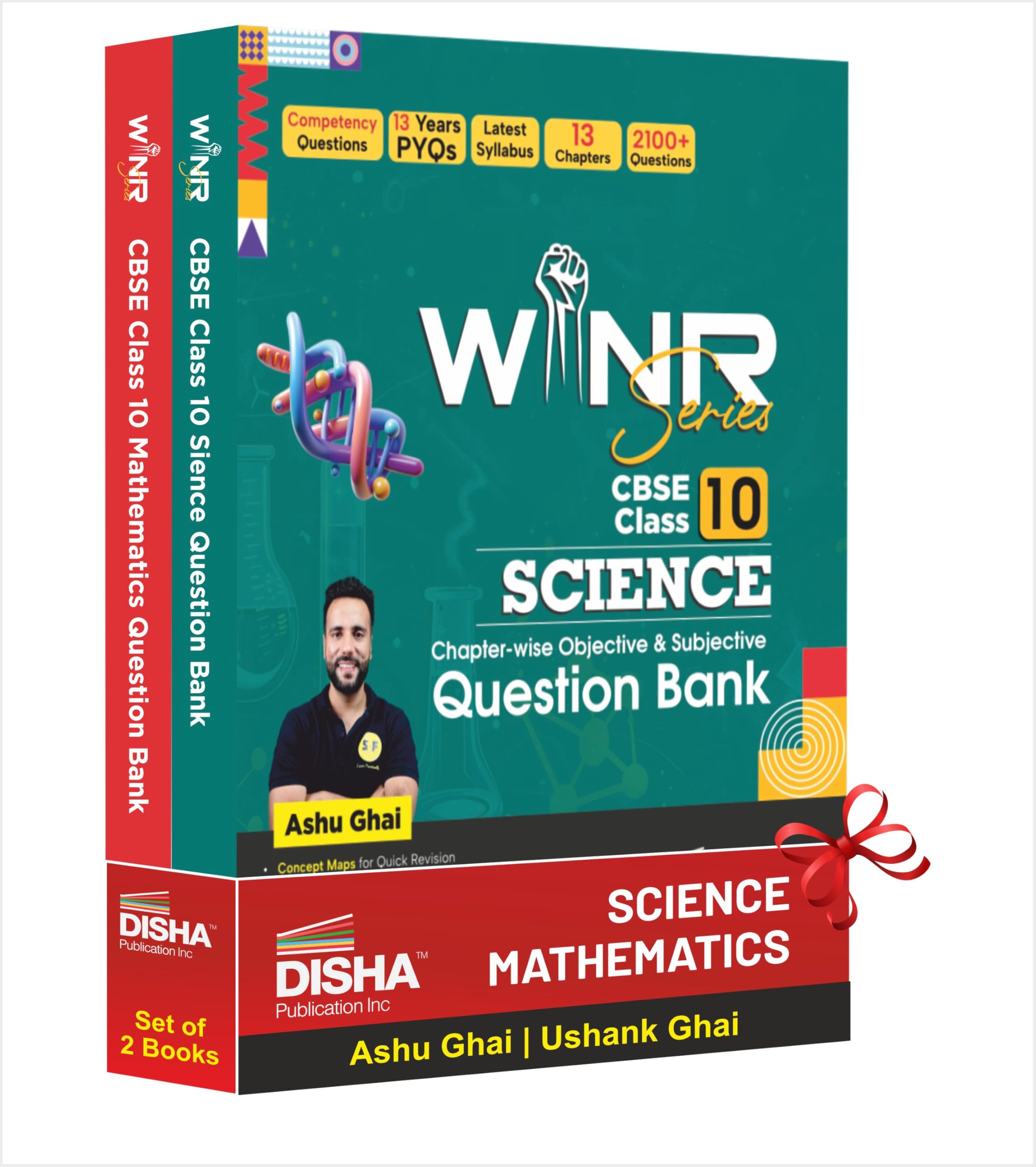 Disha Combo (set of 2 Books) WINR Series CBSE Class 10 Science & Mathematics Chapter-wise Objective & Subjective Question Bank | New Syllabus | For 2026 Exam | Fully Solved | Competency (CFPQ)