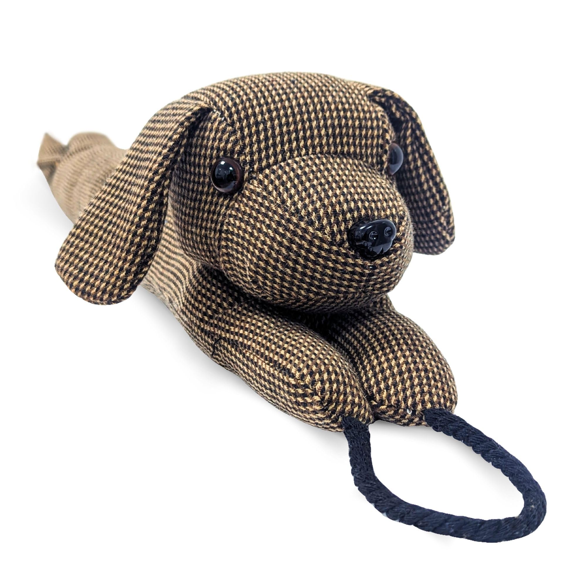 Dog Draught Excluder Door Stopper Polyester Fabric Material & Filling, Stitched, Velvety soft Draft Excluder (Brown Dog Draught Excluder)