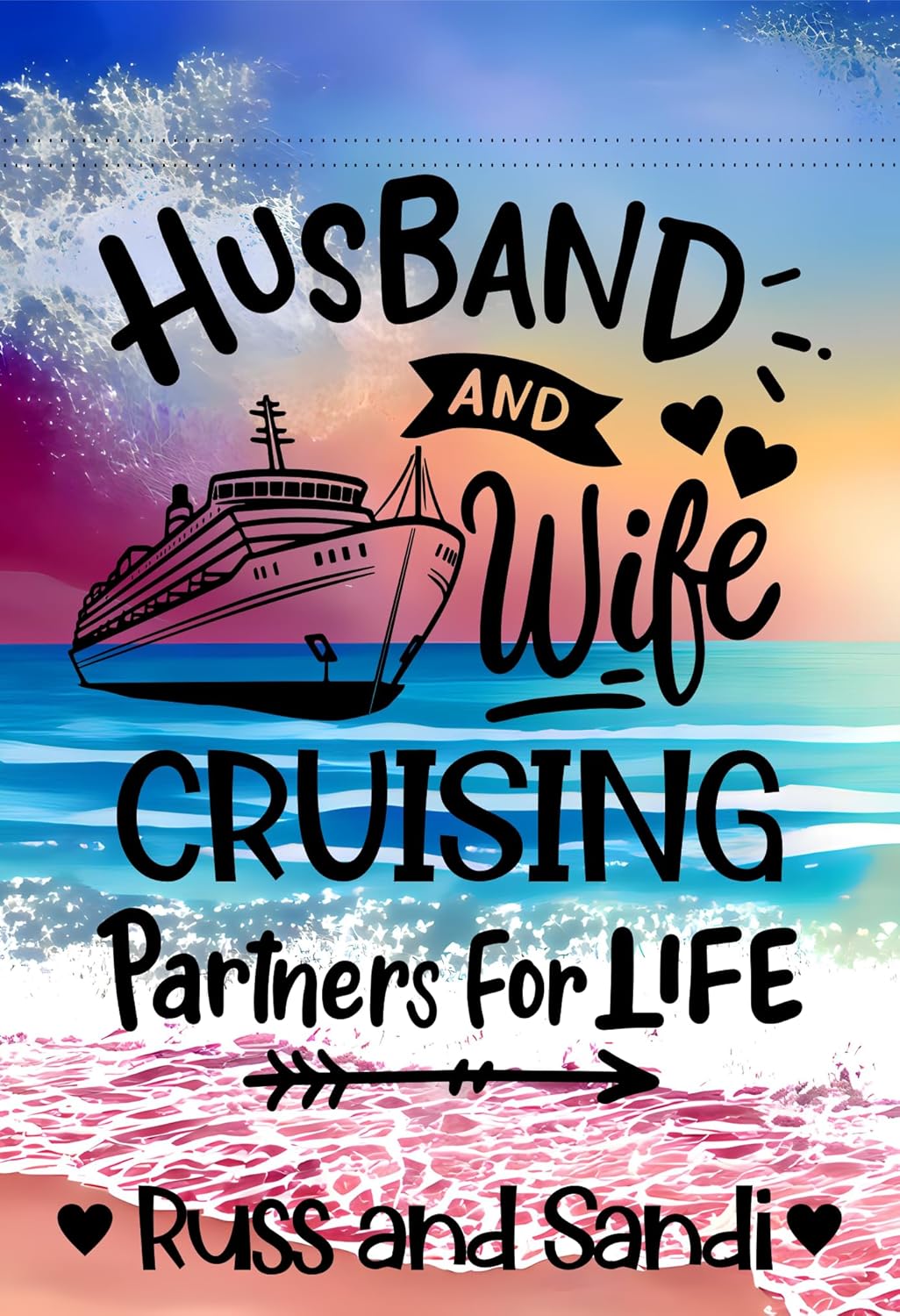 Personalized magnetic cruise ship door decoration, large cruise ship door banner, Husband and Wife cruising partners for life, custom decor for cruise, cruise ship flag (Personalized)