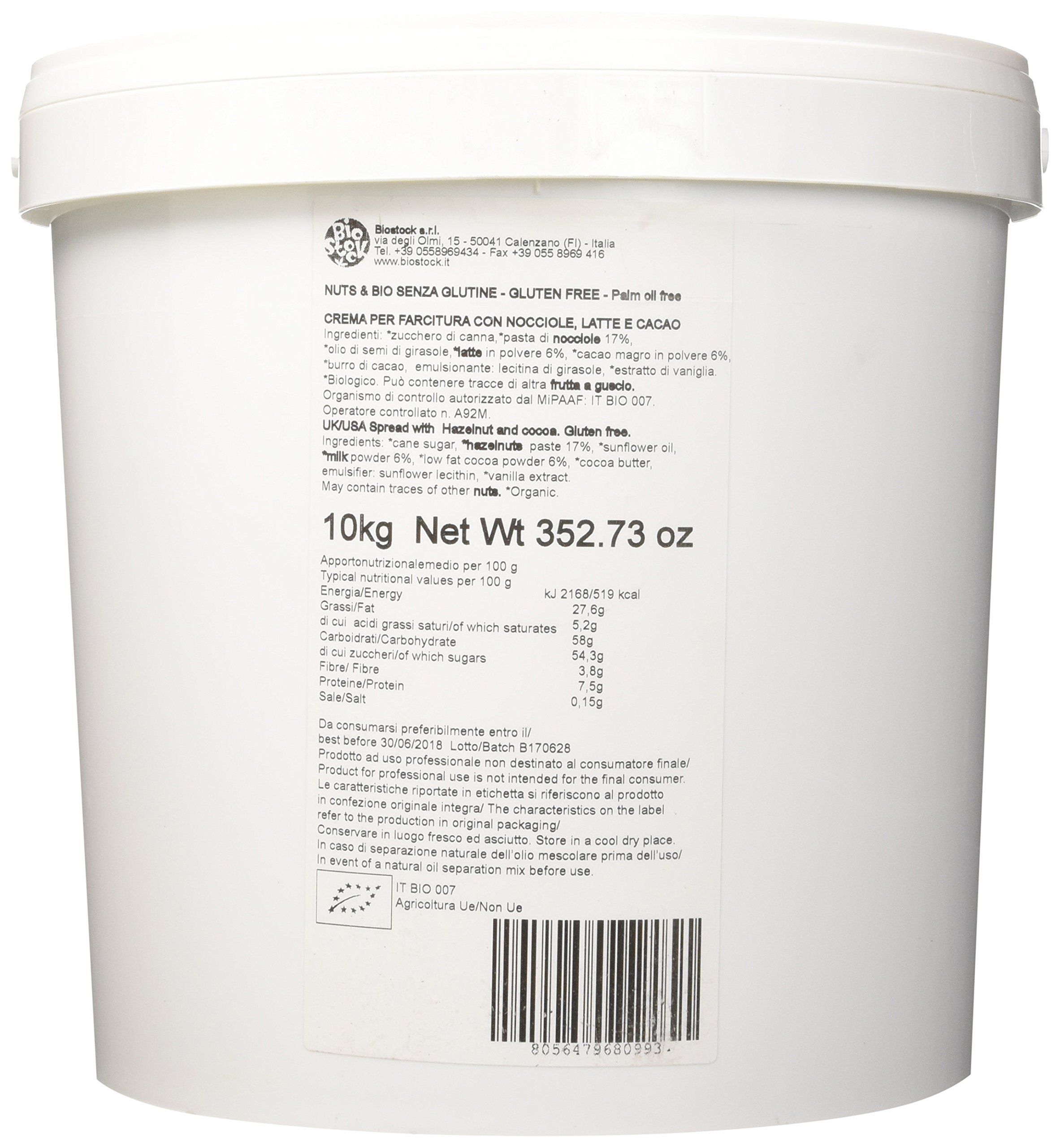 Probios Nut & Bio Crema con Nocciole Latte e Cacao S/G - 10 kg