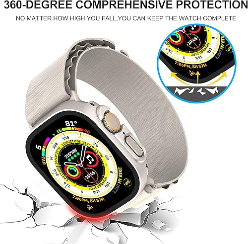 Vista 218 de Paquete de 2 fundas protectoras de pantalla de vidrio templado para Apple Watch Series 6/5/4/Series SE/SE 2/SE 3 de 1.575 pulgadas, funda protectora