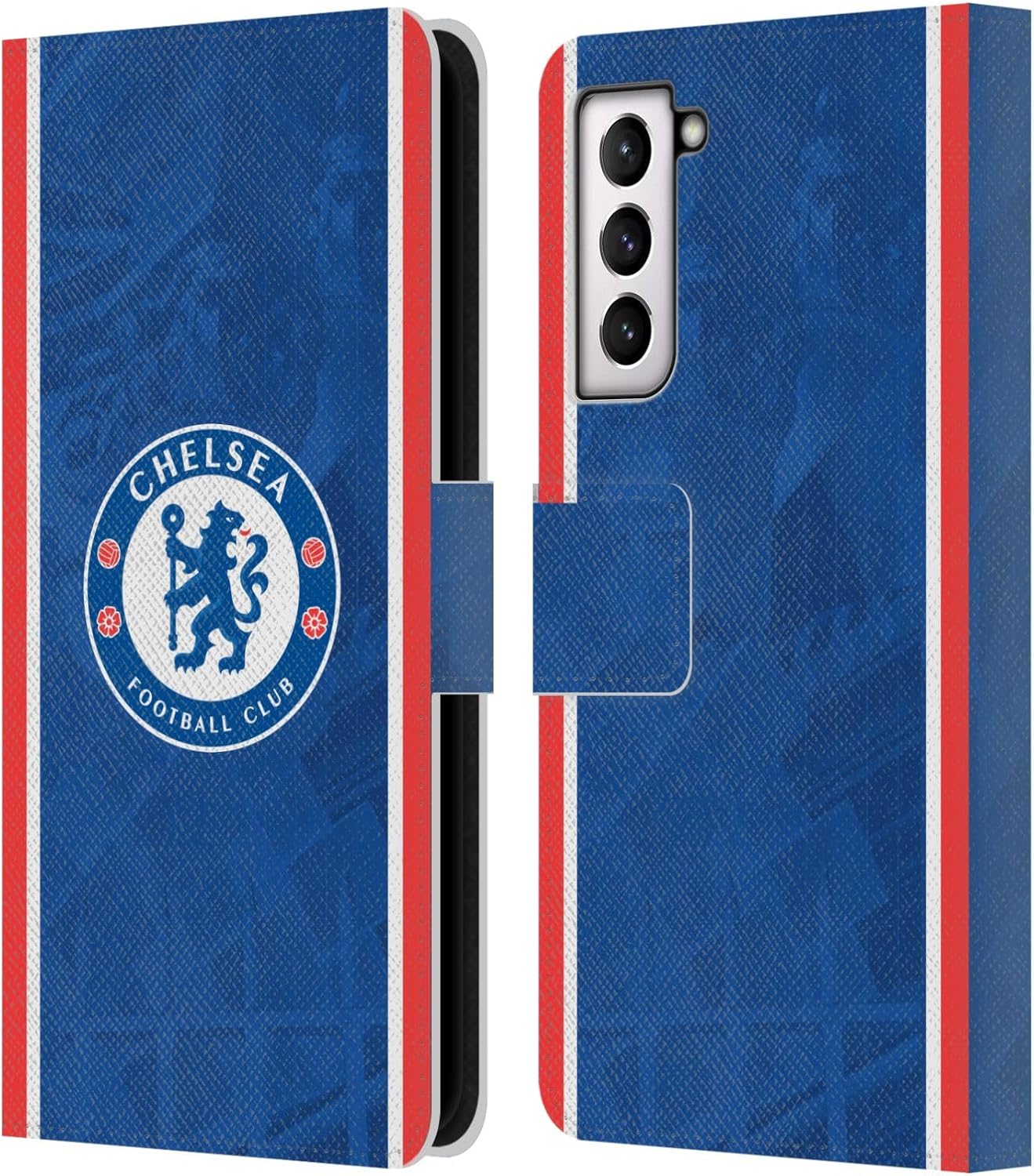 Head Case Designs Officially Licensed Chelsea Football Club Home 2025/26 Kit Leather Flip Case Compatible with Samsung Galaxy S21 5G