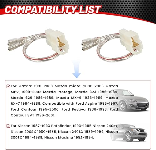 Miniatura 3 de RED WOLF Arnés de cables para altavoces de puerta de auto, conector de enchufe de reemplazo para vehículos Subaru, Mazda, Nissan, Volkswagen, Suzuki