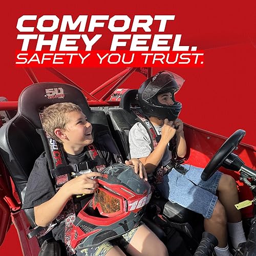 Miniatura 2 de Arnés de 5 puntos negro y tapón de derivación para asiento de cubo, liberación con pestillo, 9 opciones de color, funciona con UTVs CanAm, arnés de