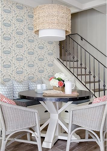 Miniatura 2 de NuWallpaper Papel tapiz autoadhesivo azul Shellby