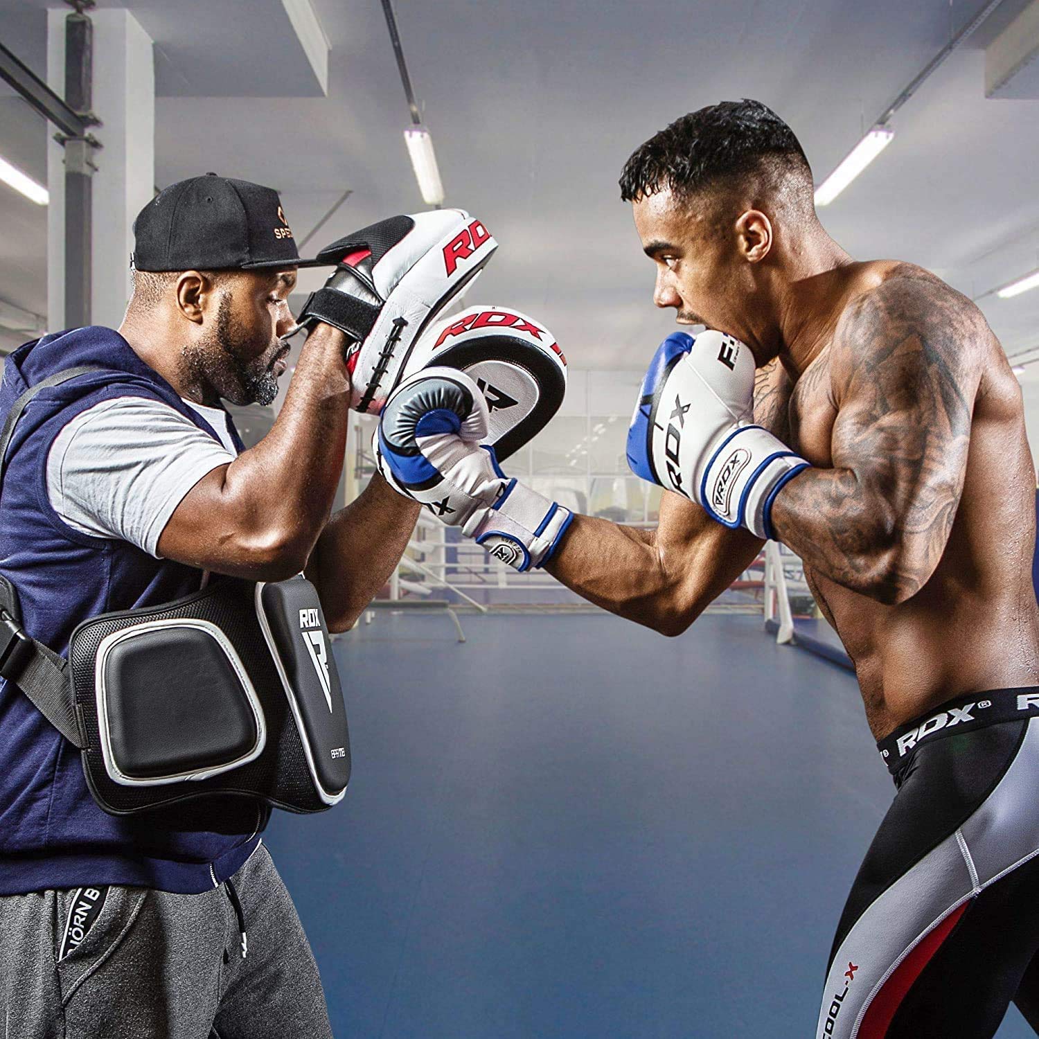 RDX Boxhandschuhe, Maya Hide Leder, EGO Muay Thai und Training Boxhandschuhe für Sparring, Kampf, Boxsack, MMA, Stanzen, Kickboxing Gloves Herren Damen, 8 10 12 14 16 oz