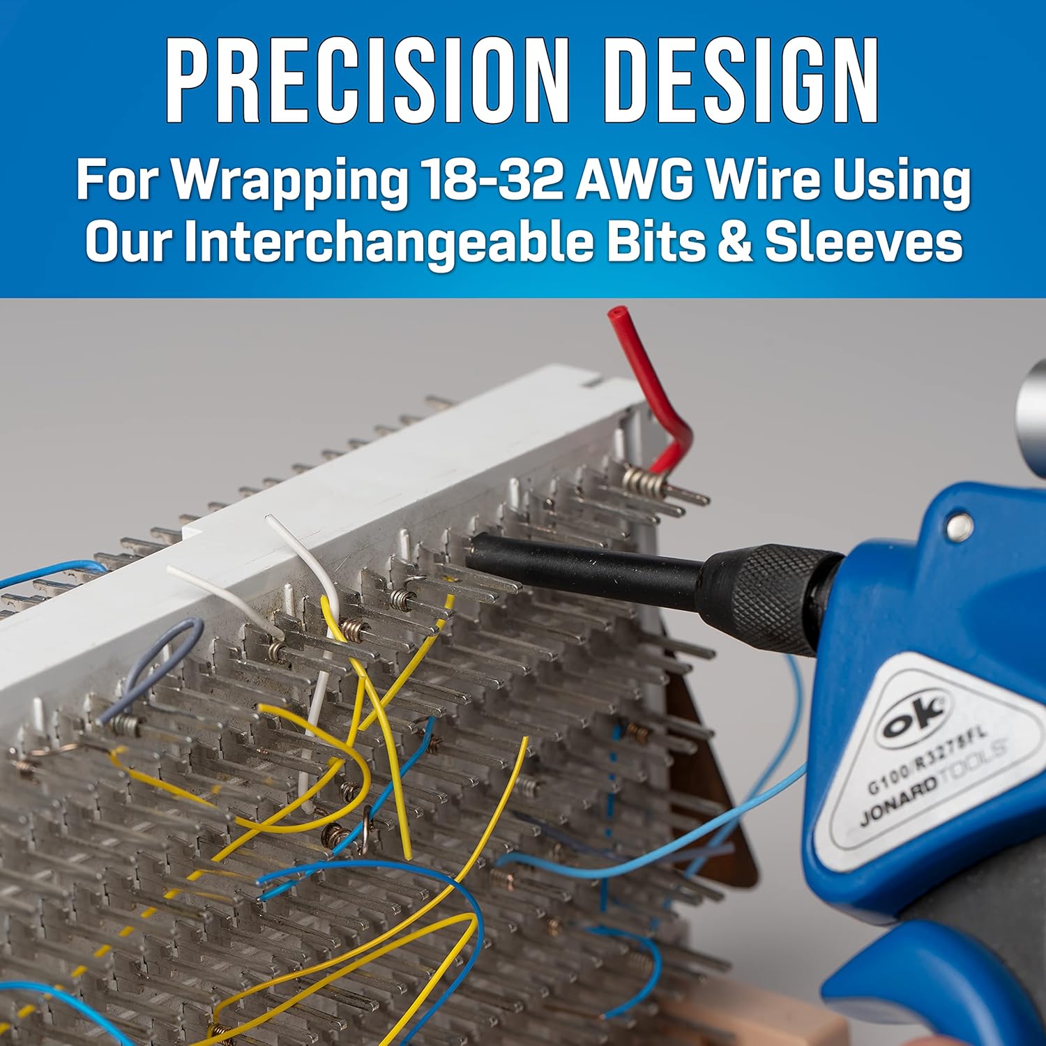 Jonard G100/R3278FL Aluminum Insulated Manual Wire Wrapping Tool with LED Flashlight