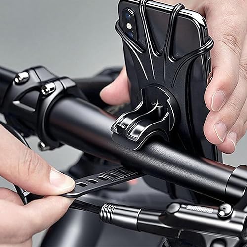 Miniatura 6 de Soporte de teléfono para bicicleta 2026, paquete de 2, para soportes de silicona de rotación 360 para iPhone y Samsung, ajustable hasta 4 pulgadas