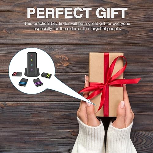 Miniatura 8 de Buscador de llaves, juego de rastreador remoto midlocater con luz LED y llaveros para personas con amnesia, rango de trabajo de 131 pies, transmisor