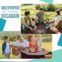 Vista 8 de Rollo de plástico para cubierta de mesa para banquetes, Marrón