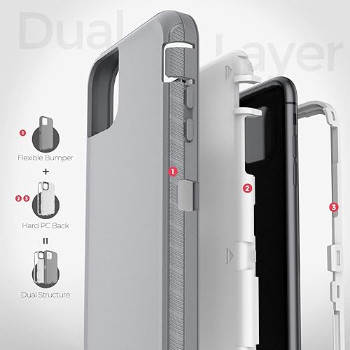 Miniatura 4 de Defender - Funda protectora de diseño de cartera con espejo trasero oculto y tarjetero, protección resistente a prueba de golpes, funda protectora 3