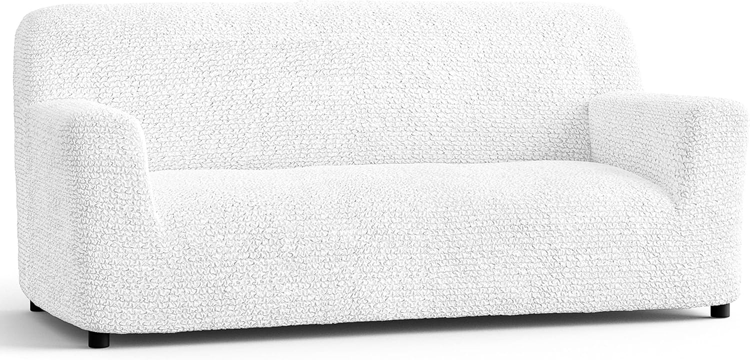 Sofa Slipcover - Stretch Couch Cover, 1-Piece form fit, white