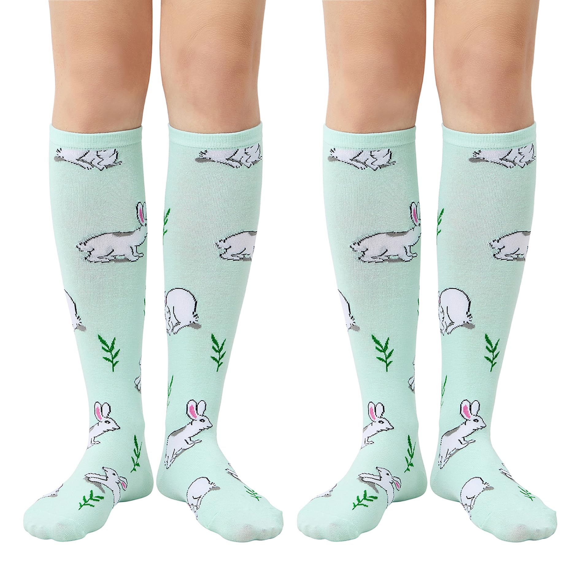 American Trends Knee High Socks for Women Striped Tube Socks Youth Athletic Soccer Socks