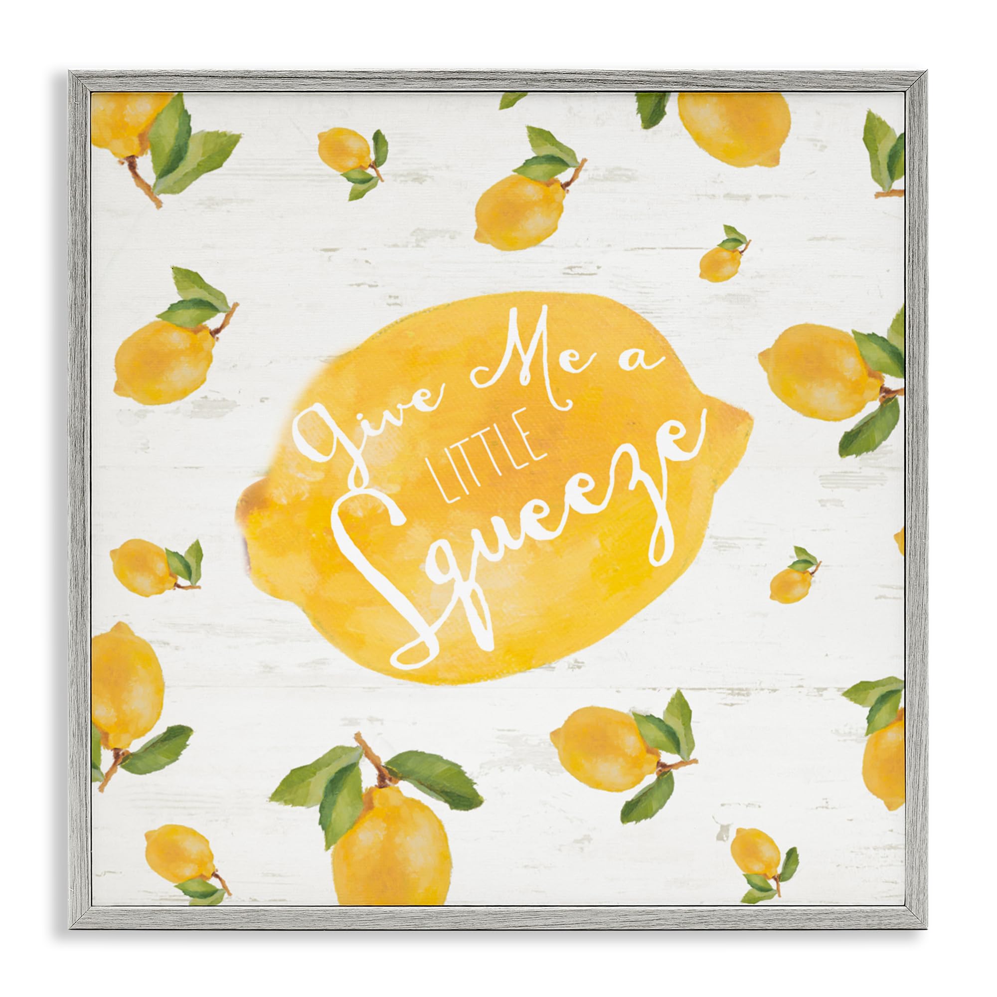 Stupell Industries 'Give Me A Squeeze', Framed Giclee Art, Gray, 17 x 17