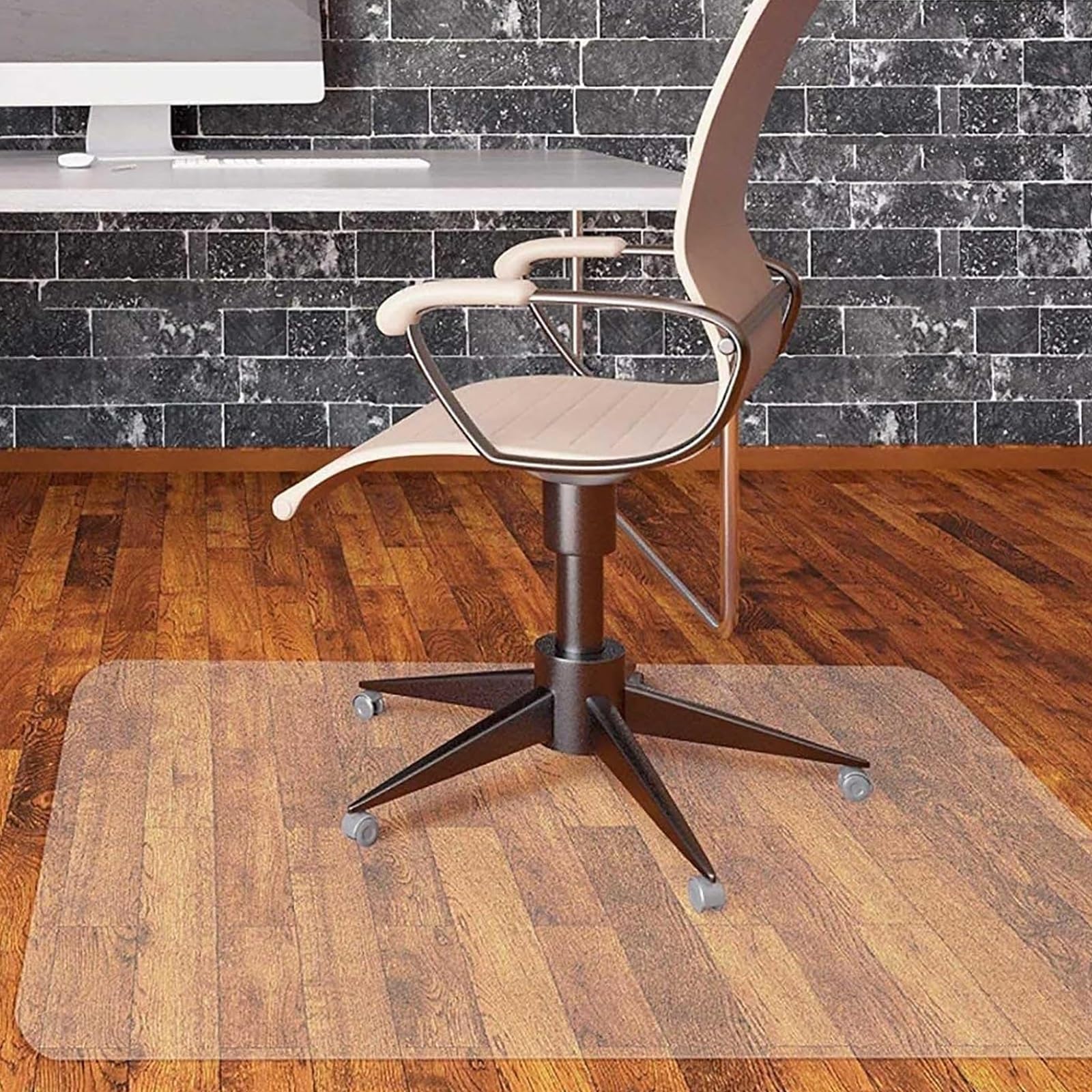 Waterproof Clear Chair Mat Hard Wood Tile Floor Mats Computer Desk Chair Mat Easy to Clean for Computer