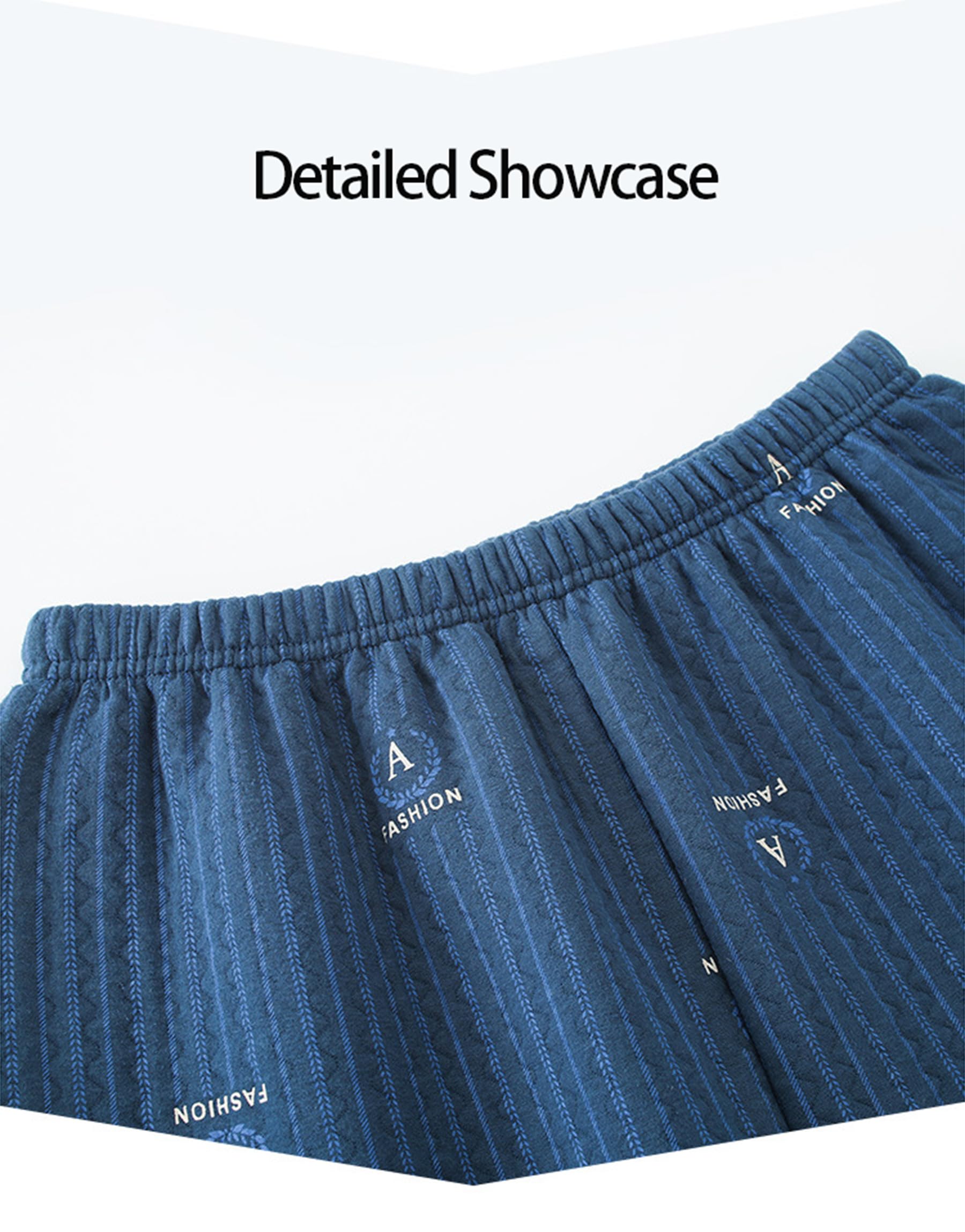 Pigiama Uomo 2 Pezzi a Maniche Lunghe Pantaloni Lunghi Pigiama Set Caldo Ispessito Plus Size Homewear