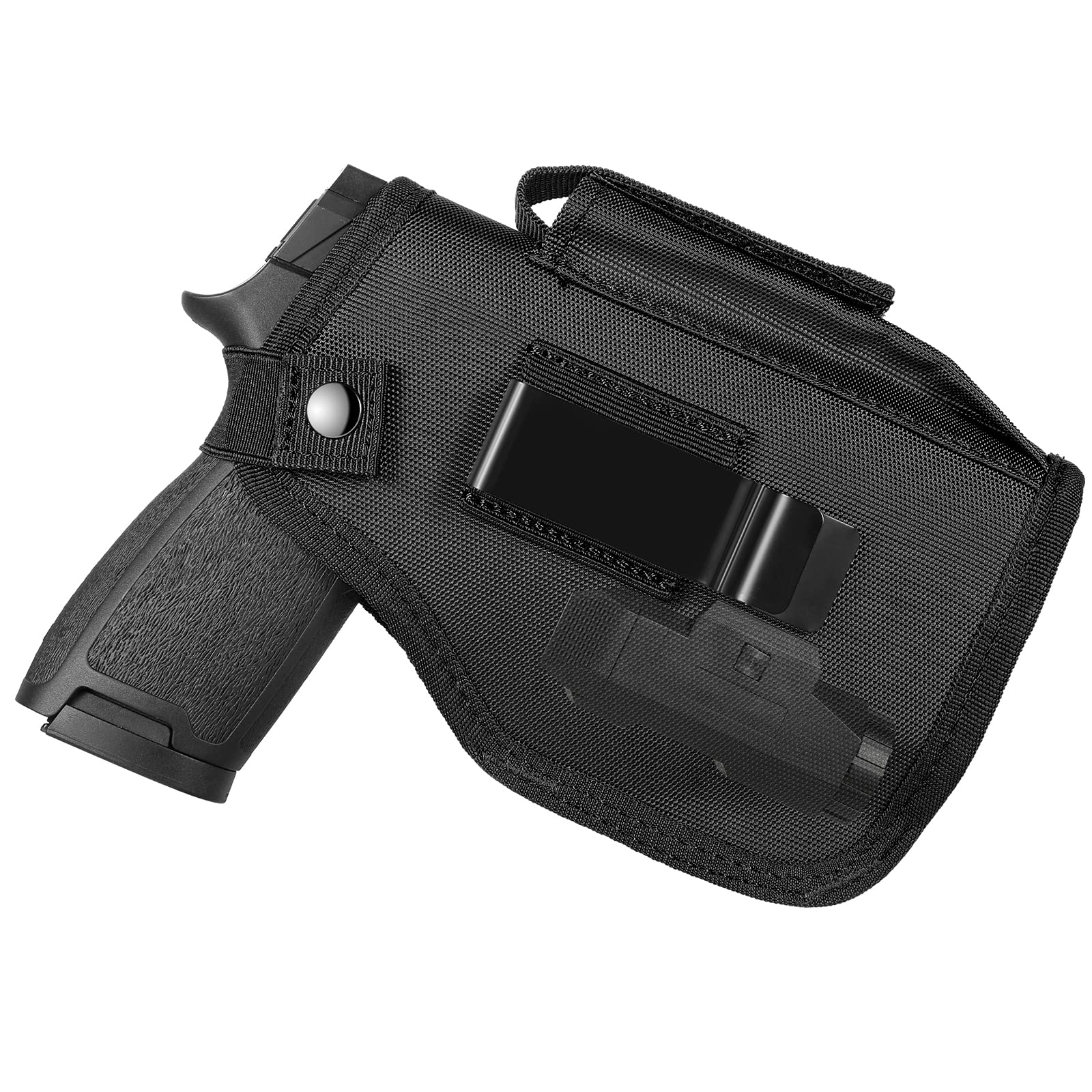 Concealed Carry Holster with Mag Pouch Fits Pistols with Light/Laser, Universal IWB/OWB Holsters for Men Women Fits Right Hand and Left