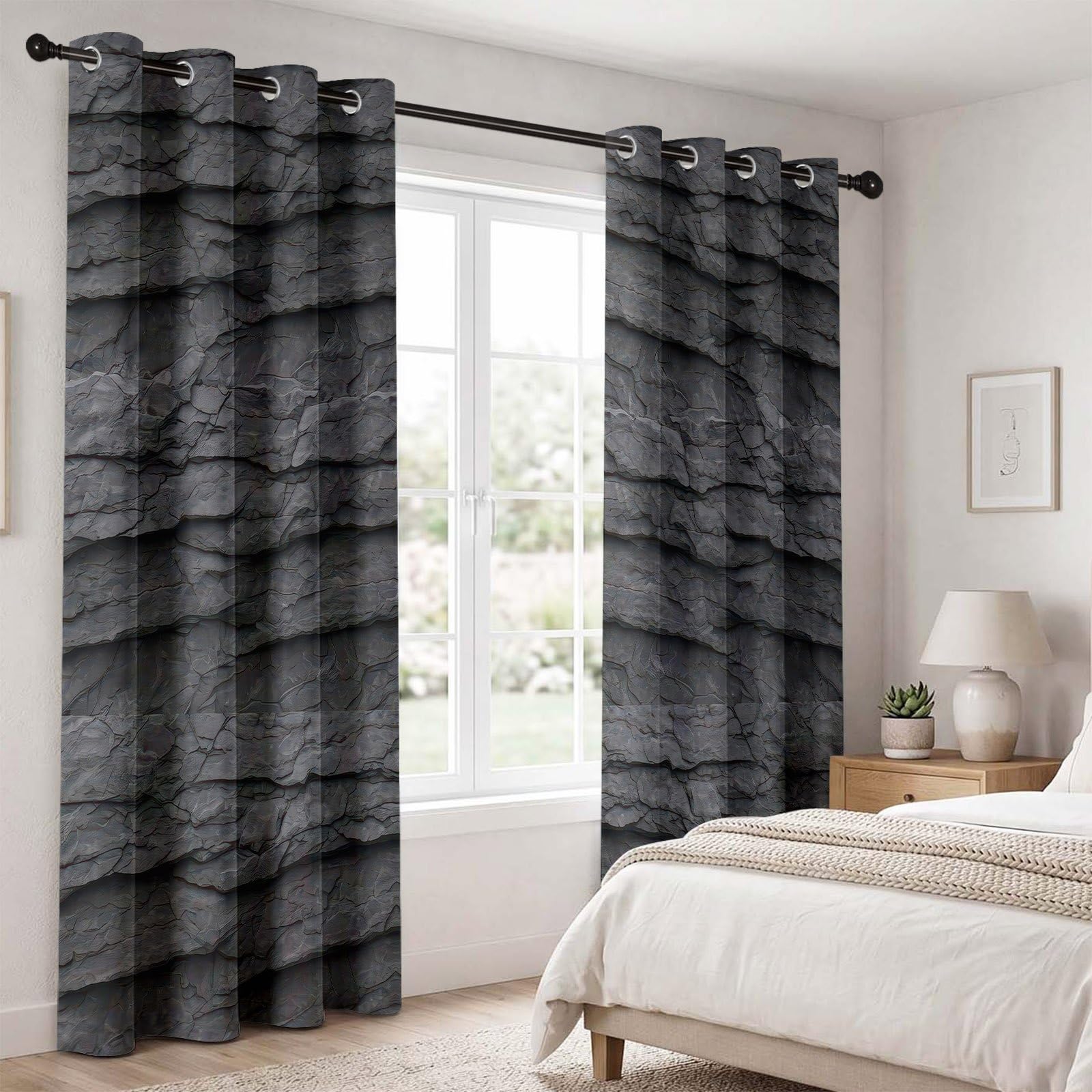 Felsen - Tende oscuranti con occhielli, 245 x 140 cm (altezza x larghezza