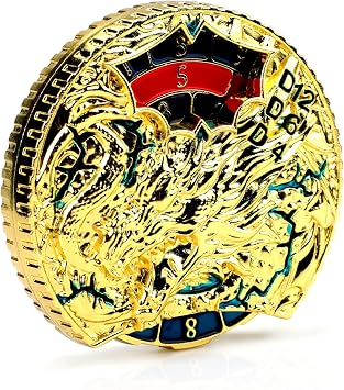 Roulette Dice Spinner, DND Spinner Dice, Metal DND Dice Set for D&D, Role Playing Tabletop Games Gold