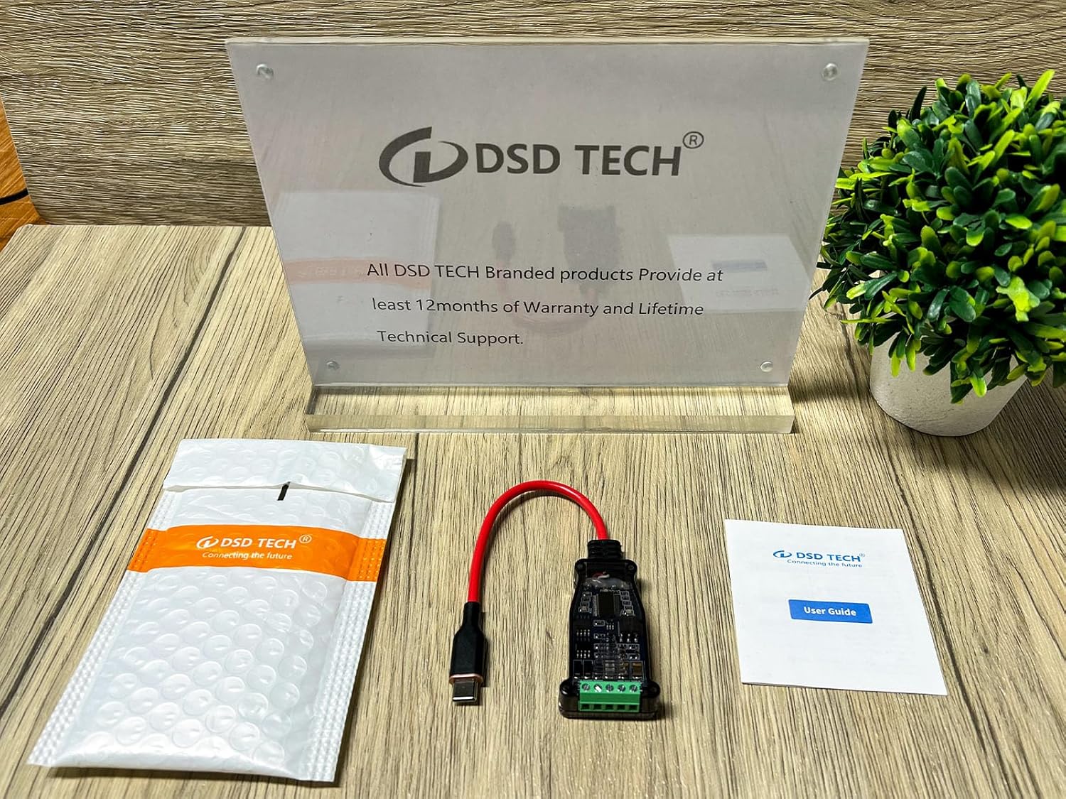 DSD TECH SH-U11GL Isolated USB-C to RS485 Adapter with FTDI Chip