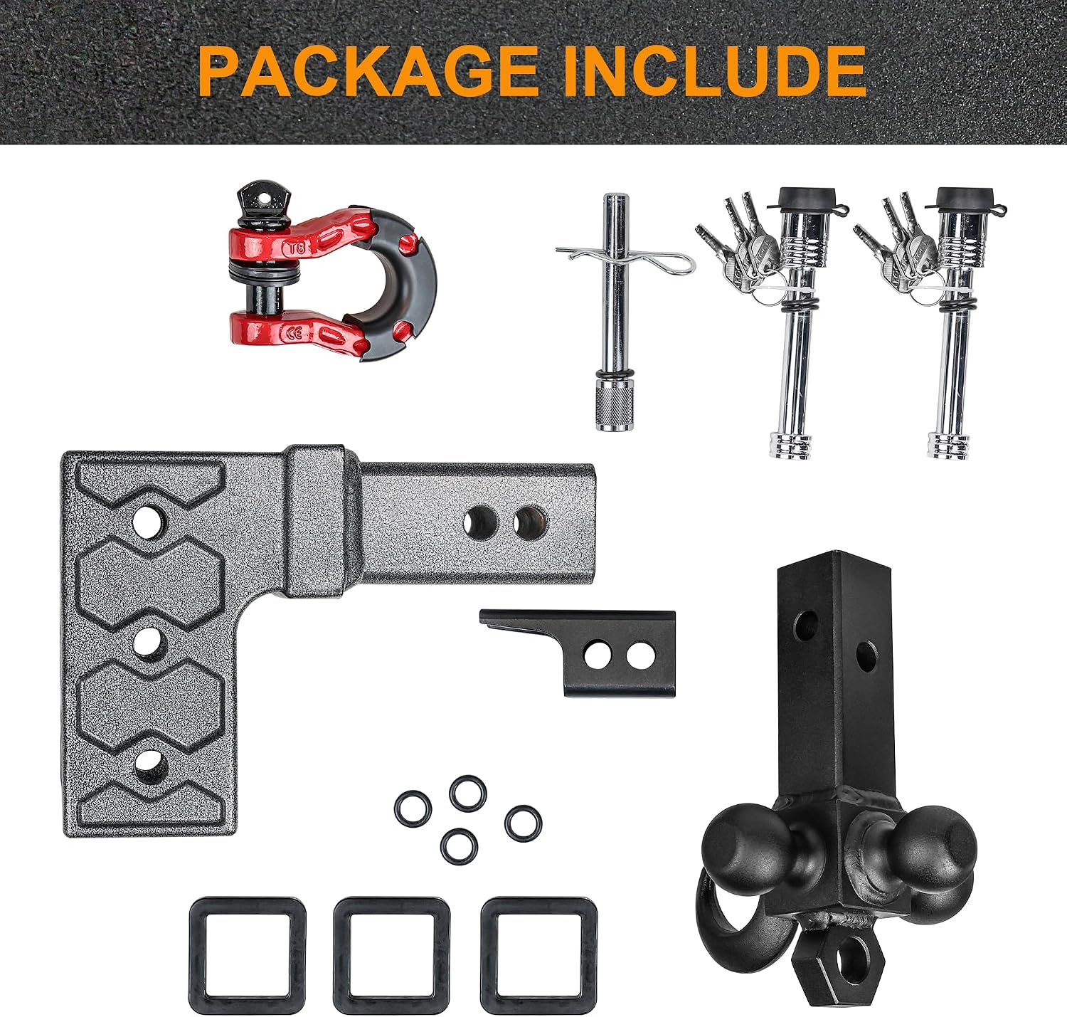MEGA-Duty Tow Trailer Hitch for 2.5" Receiver, 3 Adjustable Positions