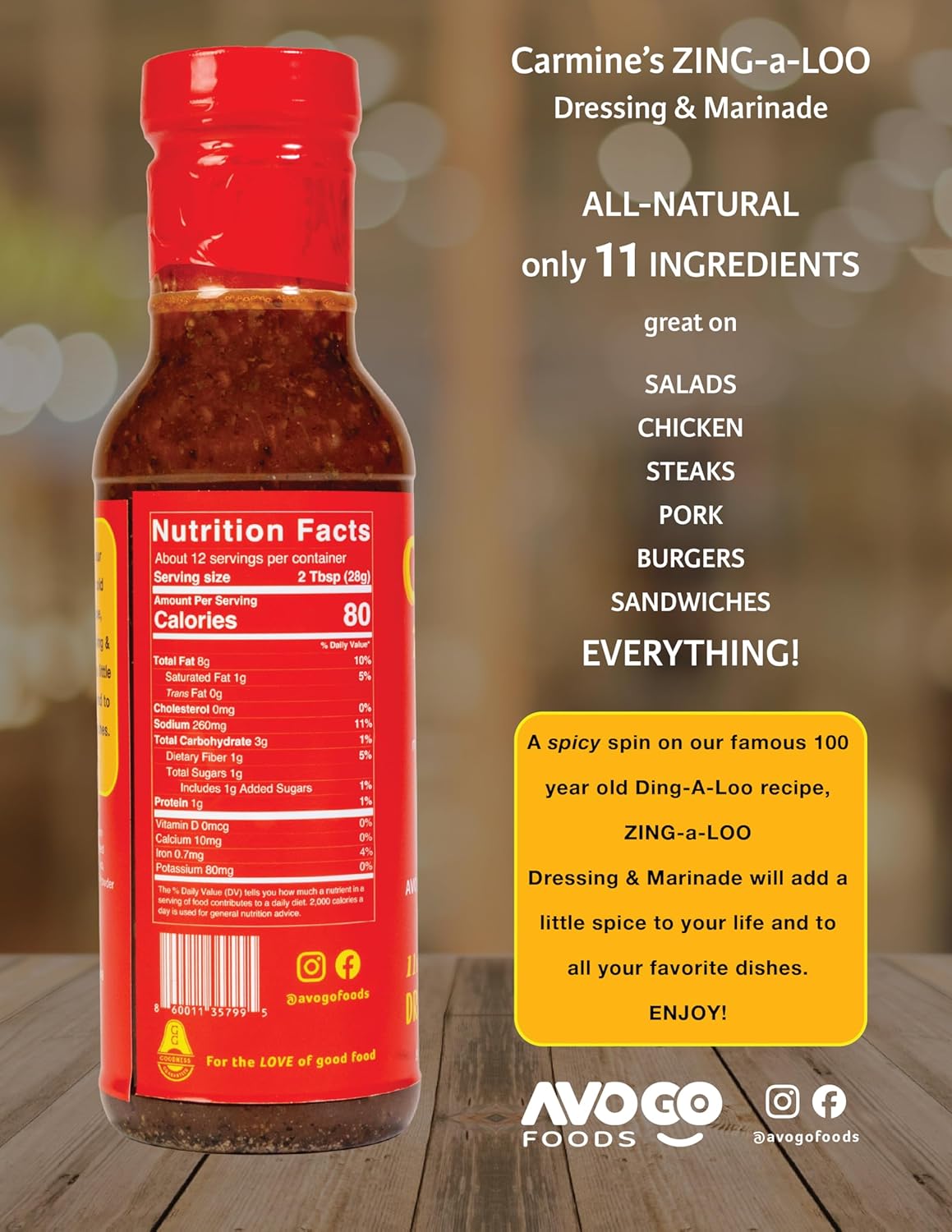 Carmine's All Natural Avocado Oil Dressing & Marinade Variety 3-Pack, Avocado Marinade & Dressing for Steaks, Chicken, Fish, Burgers & More, (Variety 3-Pack)