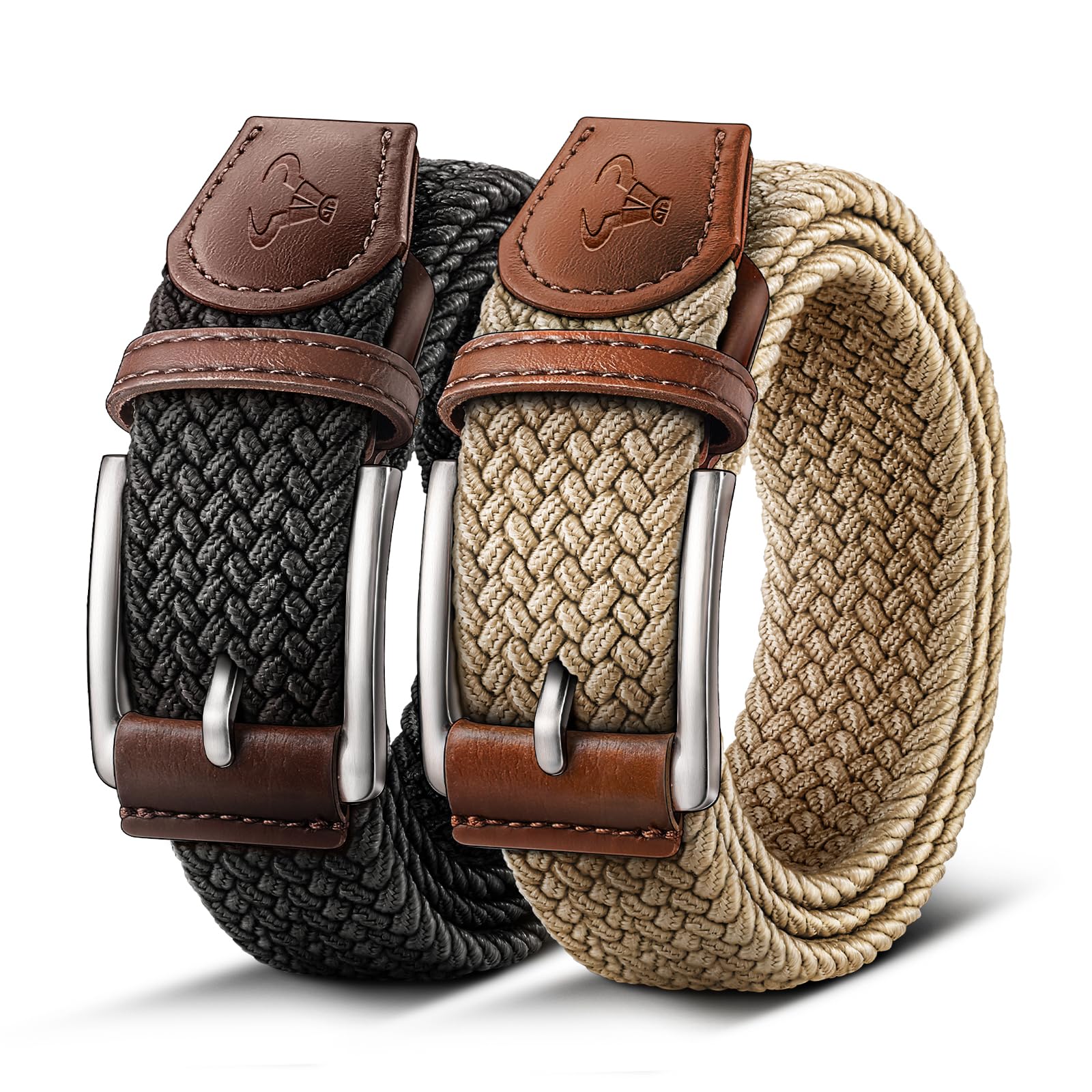 BULLIANT Men Golf Belt Stretch Women Braided Belt for Men casual Sports Golf Snug Fit 1 3 8