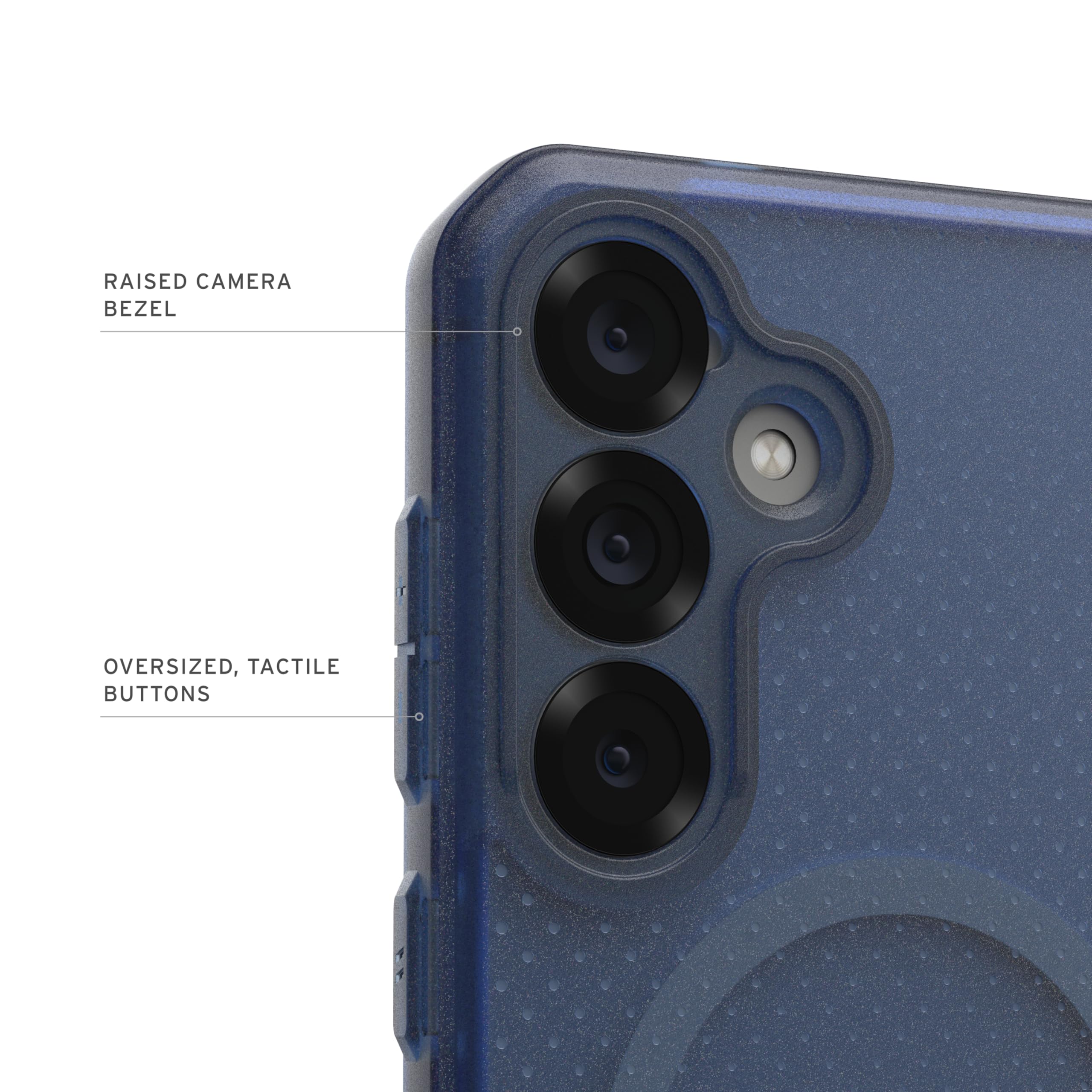 URBAN ARMOR GEAR UAG Designed for Samsung Galaxy S25 Case 6.2" DOT - Compatible with Magnetic Charging Slim Transparent Rugged Military Drop Tested Protective Cover, Cloud Blue