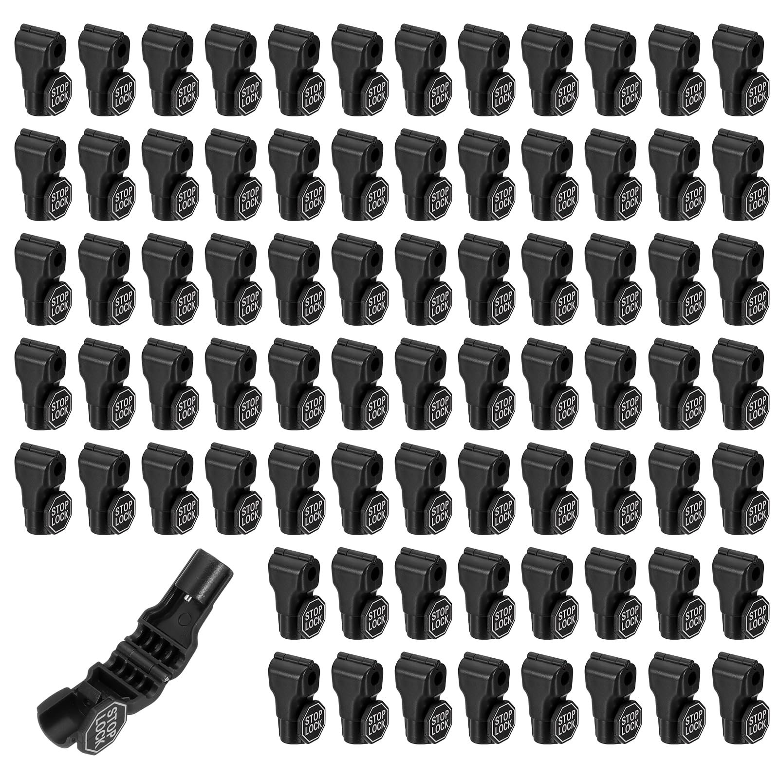 Crochet de sécurité magnétique en plastique PATIKIL noir 6 mm pour commerce