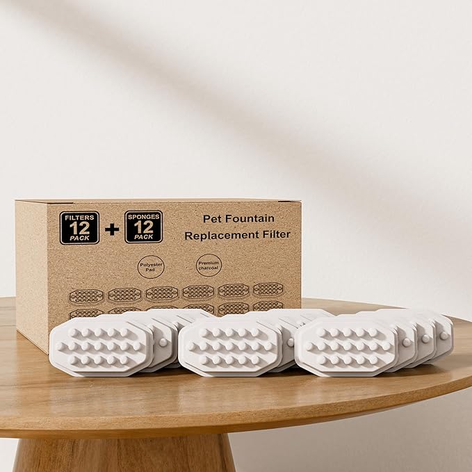 Filtros Oficiales Rellaty para Fuente de Agua de Gato (12 Filtros + 12 Esponjas) miniatura 7