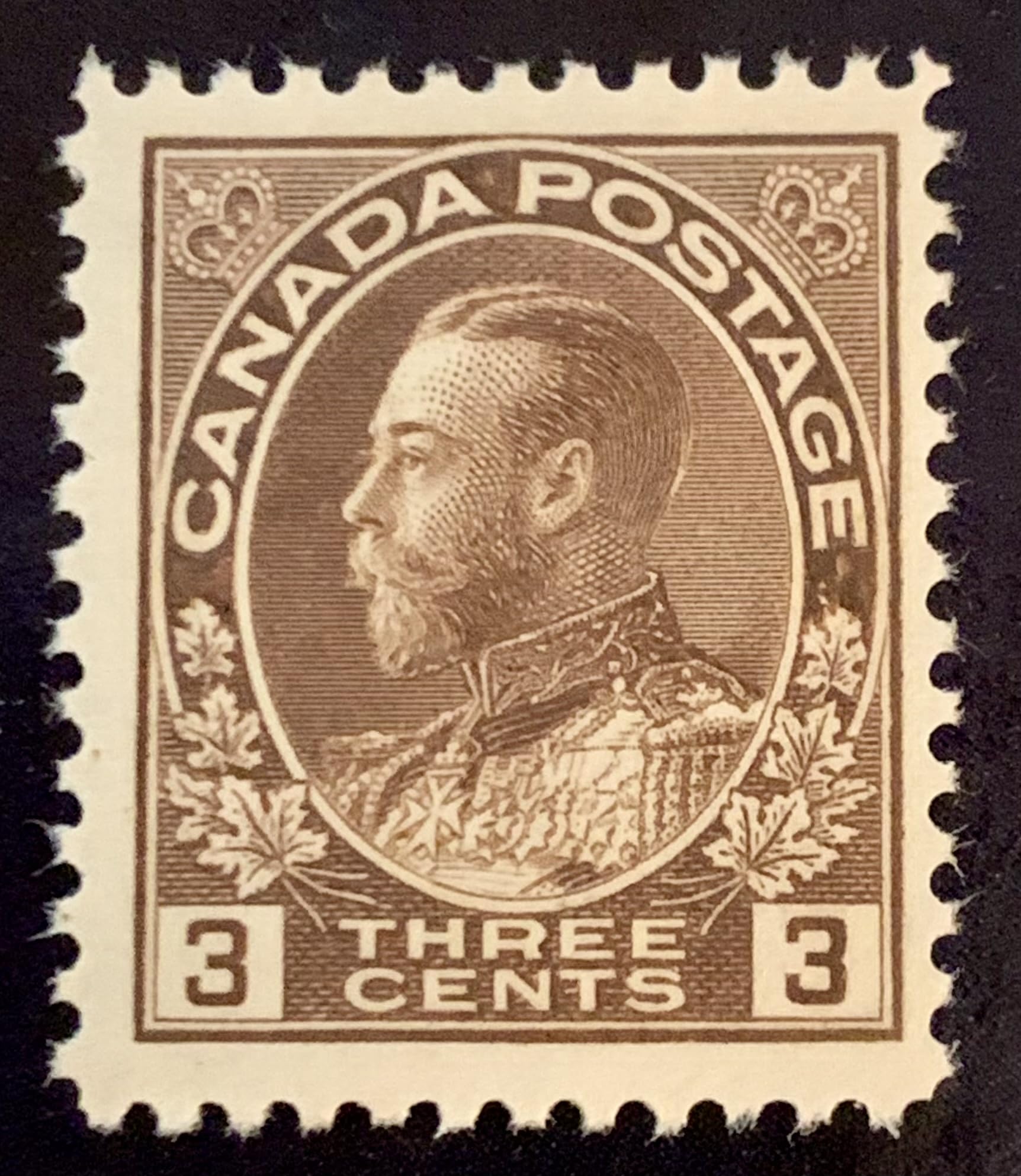 Canada - 1918 3c King George V Brown - - Scott #108