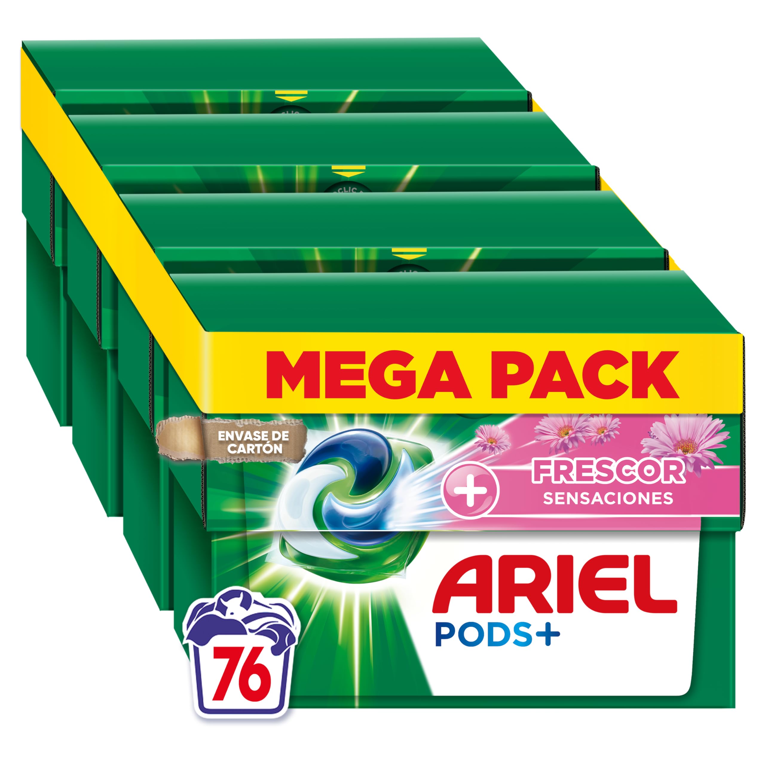 Ariel Pods 76 Lavados: Potente Limpieza y Frescura Duradera