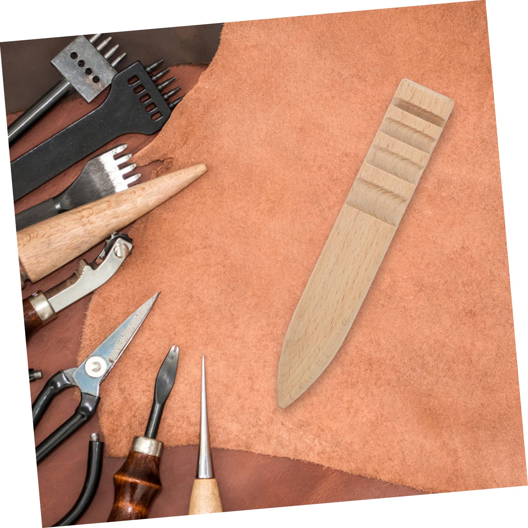 CIYODO 2pcs Burnishing Tool Beech Craft Accessories The Tools Edge Burnisher Leather Tool