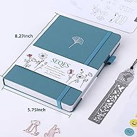 Vista 31 de A5 Bullet Dotted Journal Notebook 160gsm Thick Bleedproof Paper, Lay Flat Binding, 160 Numbered Pages Hard Cover Dot Grid Notebook/Bullet