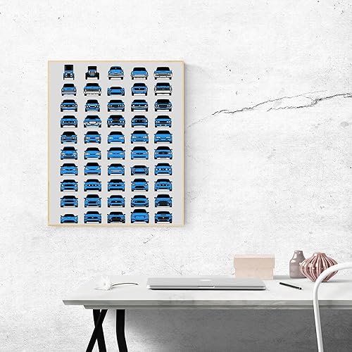 Miniatura 24 de Handmade Poster compatible with Ford Evolution Print Wall Art Décor of the Best of Ford Generations - American, 8x10" Satin Print (Unframed) - Gift