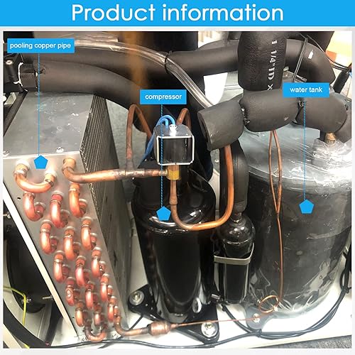 Miniatura 7 de Monport Enfriador de agua industrial 6L CW-5200 0.9hp 2.6Galmin Sistema de refrigeración por agua para 50W-150W CO2 Grabador láser y máquina de corte