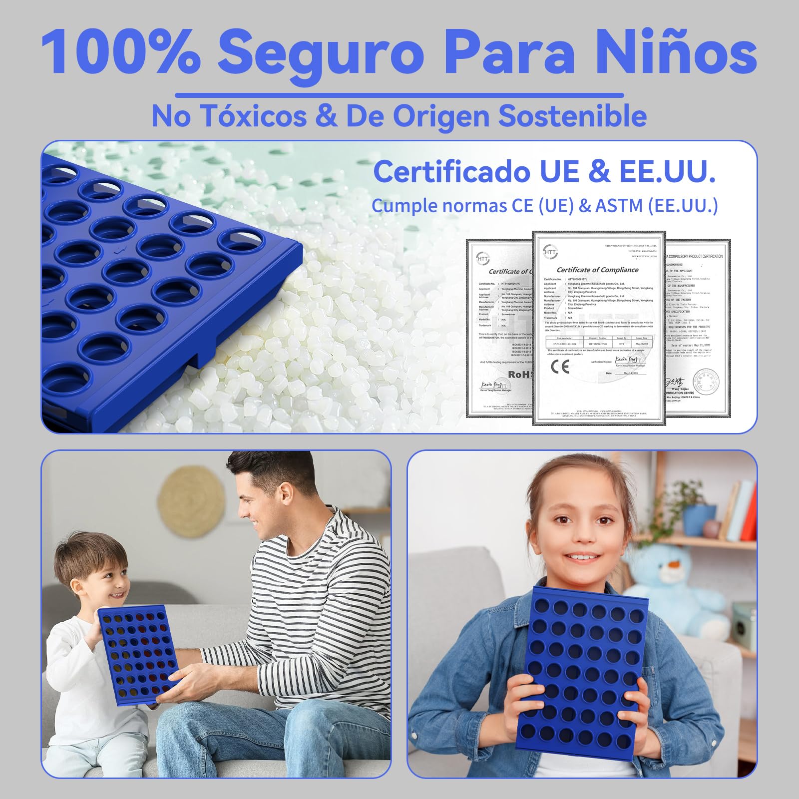 Pup Go 4 en Raya Estándar para Niños de 3 Años+, Ideas, Juego de Mesa Clásico y Familiar, Juguete Estrategia Educativo, Tablero Plegable con 6 Discos de Repuesto