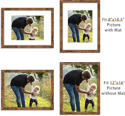 Miniatura 611 de Picrit - Juego de 12 portarretratos de 5 x 7 pulgadas para colgar en la pared o exhibir sobre una mesa, para fotos de 4 x 6 con paspartú o 5 x 7