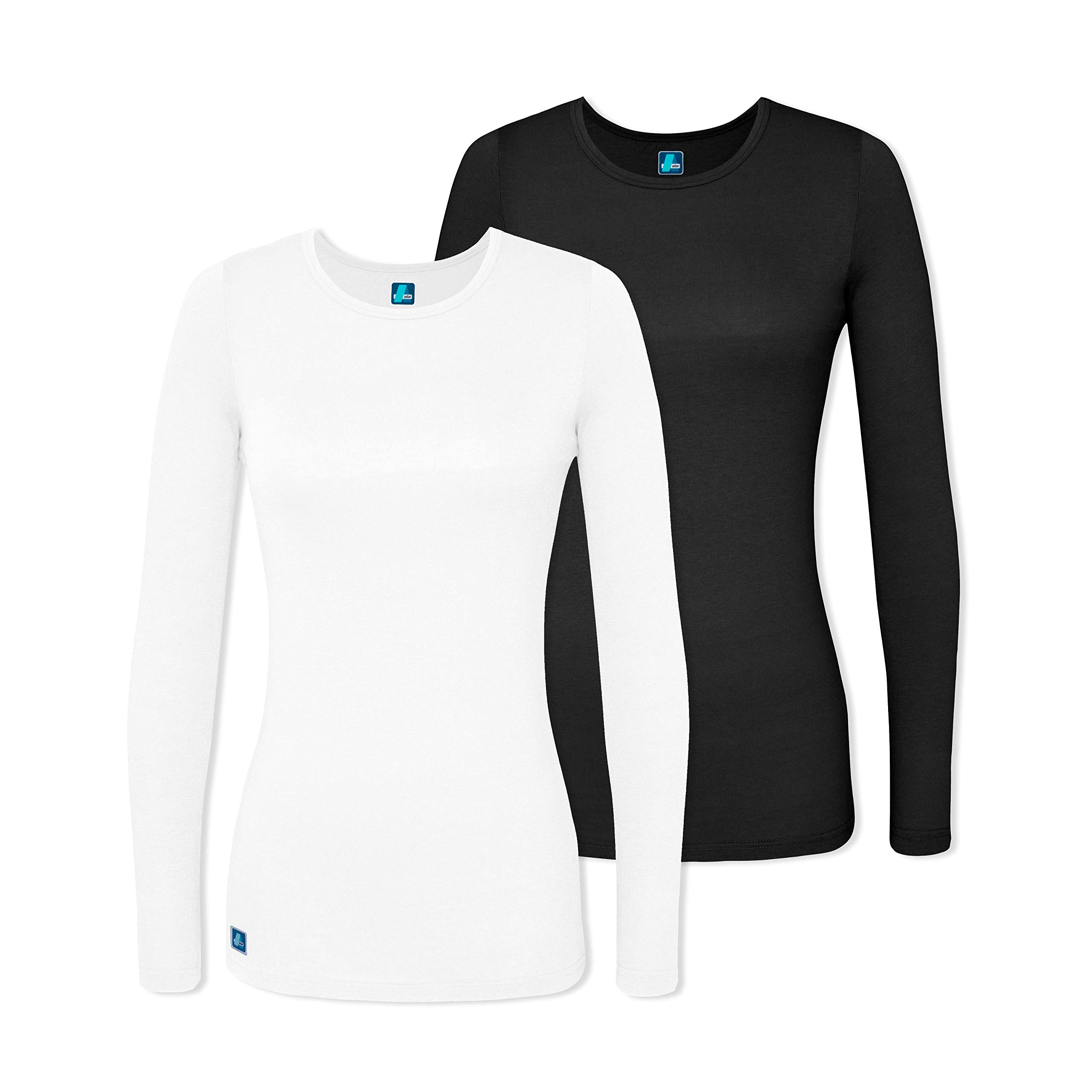 Adar UniformsAdar Underscrubs for Women 2 Pack - Long Sleeve Underscrub Comfort Tee