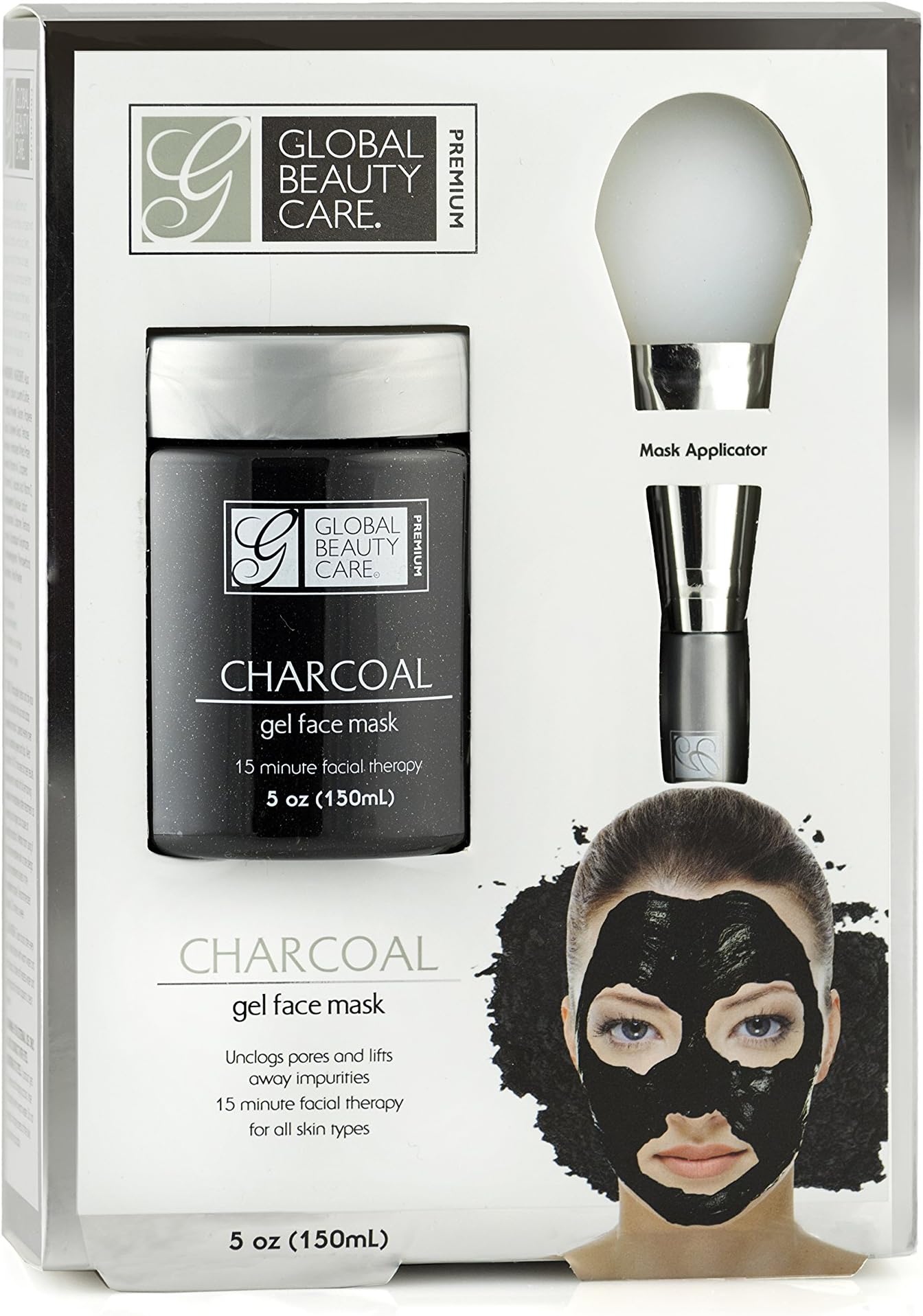 Charcoal: Gel Face Mask with Applicator