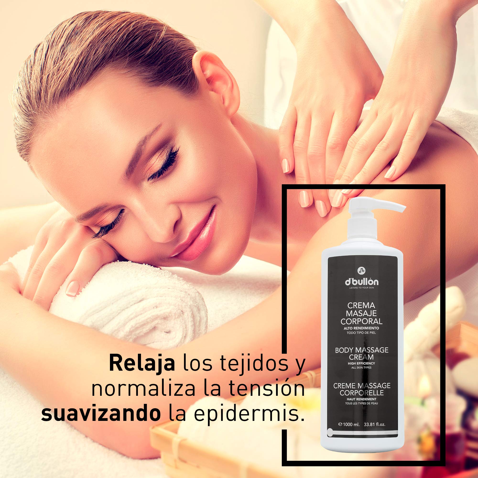 D'Bullón Crème de massage corporel, haute performance, 1000 ml