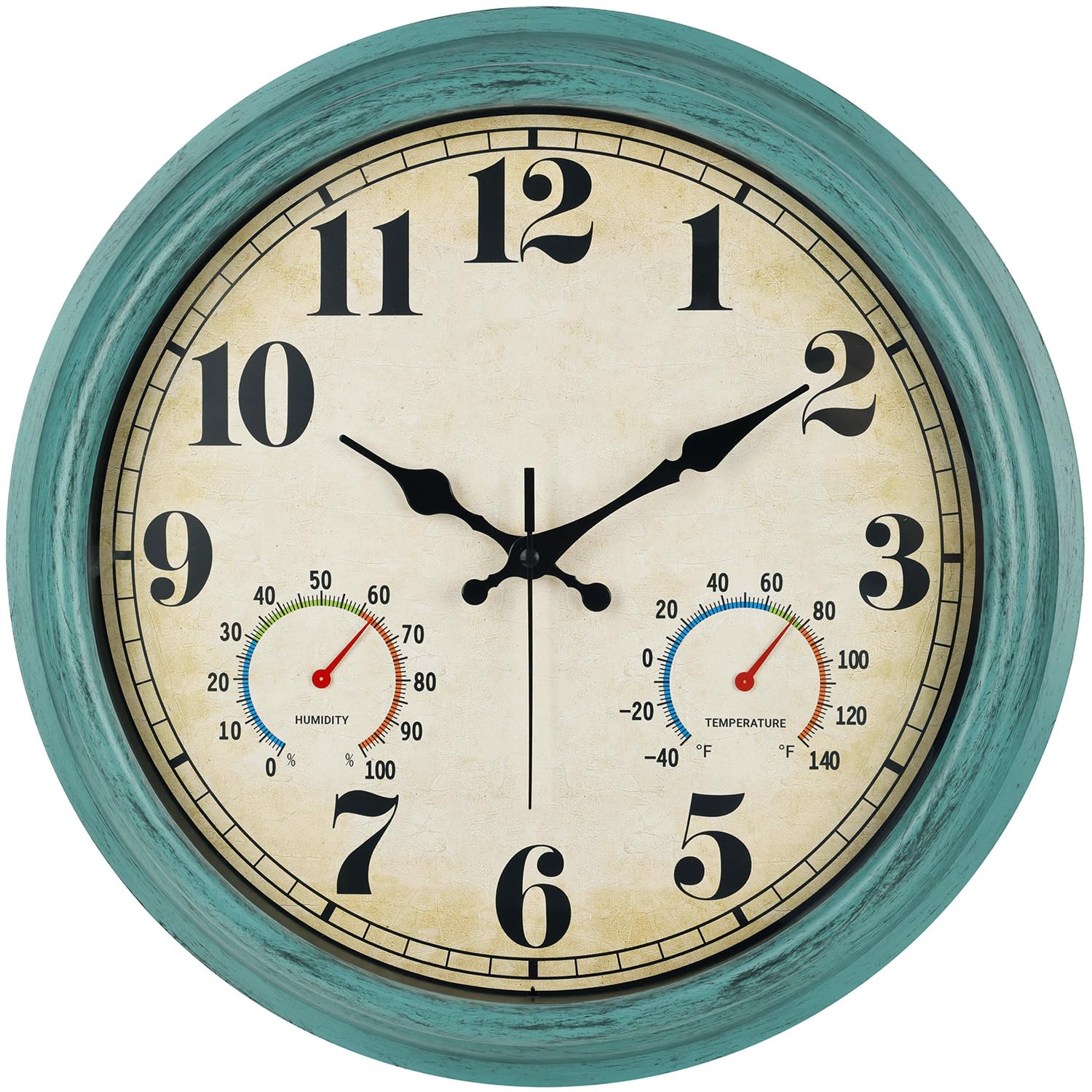 Amazon.com : zyzamay 16 Inch Outdoor Clock with Thermometer and