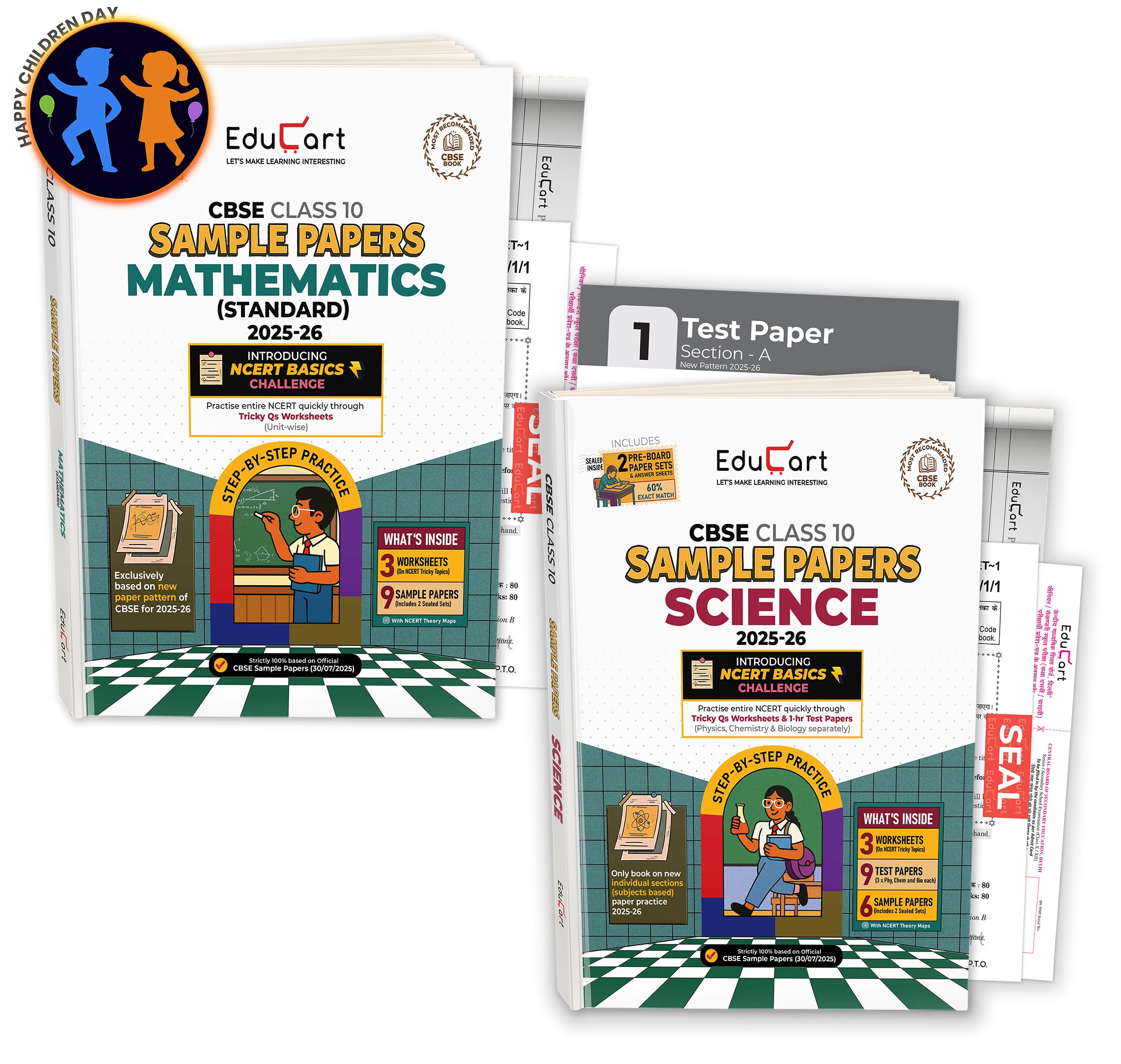 Educart CBSE Sample Paper Class 10 2025-26 - Science & Mathematics Standard (Introducing exclusive step-by-step new practice concept on 2026 pattern) Set of 2 Books Product Bundle – 26 August 2025