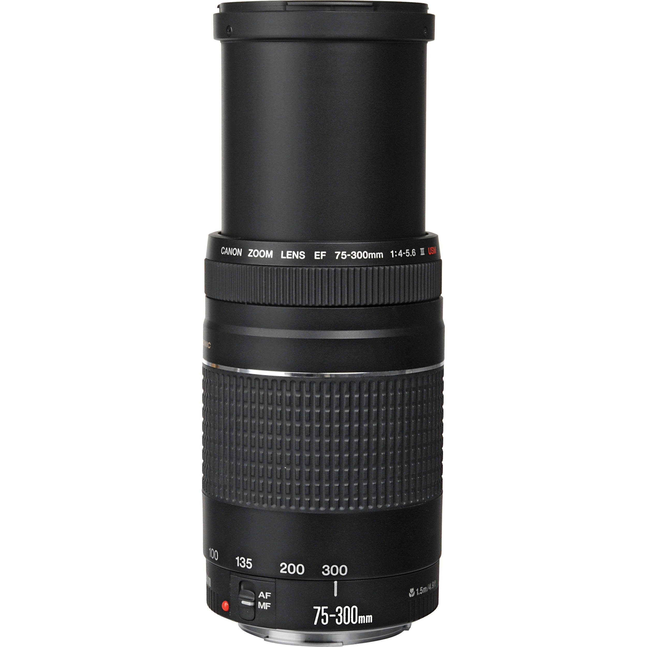 Amazon.com: Canon EF 75 – 300 mm f/4 – 5.6 III USM + 58 mm 3 pieza